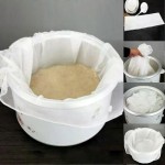 Non-stick white cotton steaming cloth for Dim Sum, reusable kitchen tool